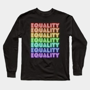 Equality - Neon Rainbow Long Sleeve T-Shirt